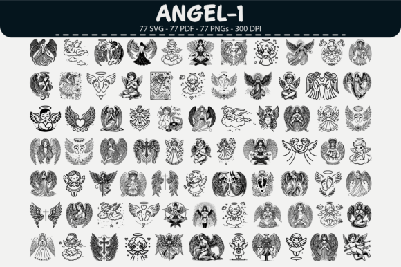 Angel Clipart Bundle – 77 Designs
