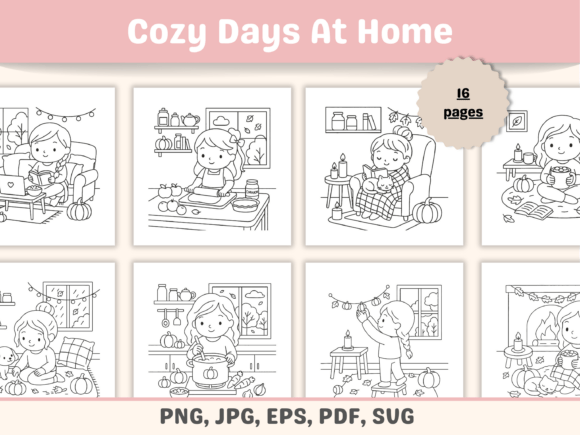 Autumn Days at Home Graphics for Marketing