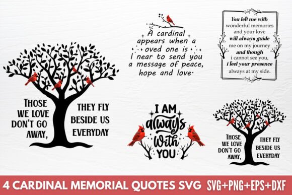Cardinal Memorial Quotes Graphics for Crafts