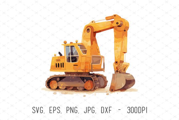 Construction Truck Excavator Clipart PNG