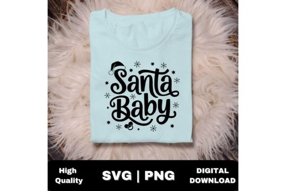 Cute Santa Baby Hat Christmas SVG: Graphics & Illustrations