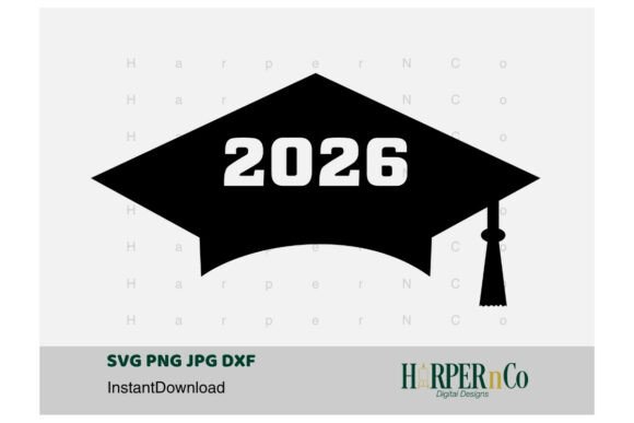 Grad Cap 2026 Graphics for Crafts and Branding