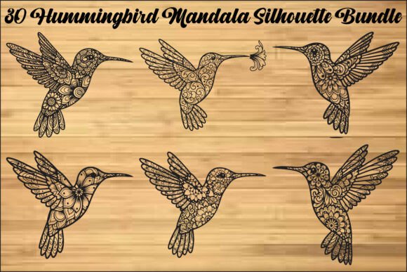 Hummingbird Mandala Graphics for Crafting