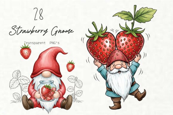 Strawberry Gnome Graphics for Digital Sellers