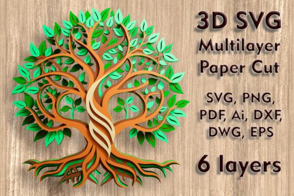 Tree of Life 3D SVG Ornaments for Handmade Creators