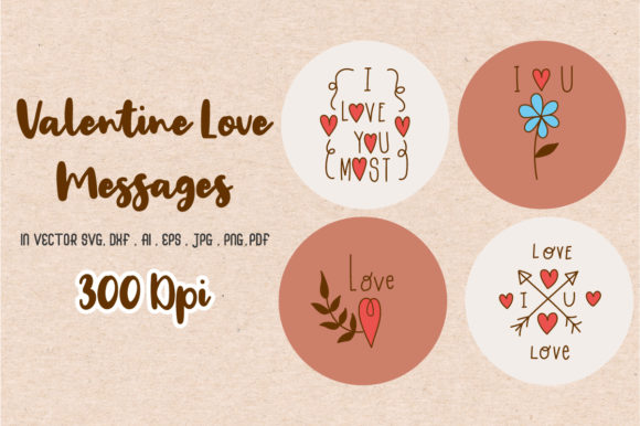 Valentine Love Messages 4 Design Graphics