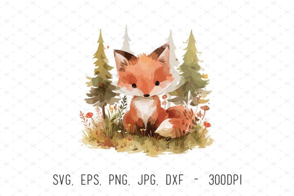 Woodland Fox Graphics for Crafting